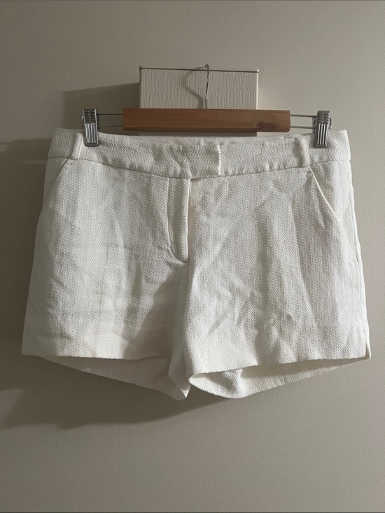 Veronica Beard Pants - White Women's Tailored Textured Shorts